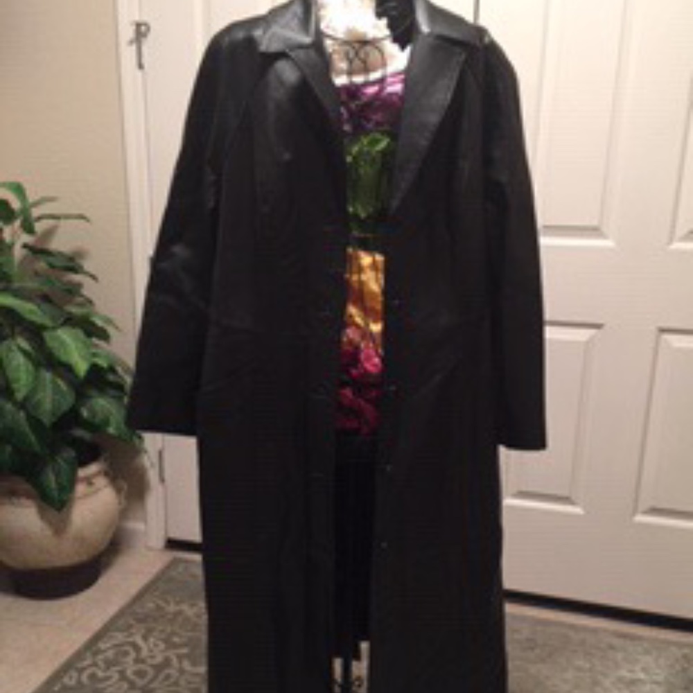 leather trench coat